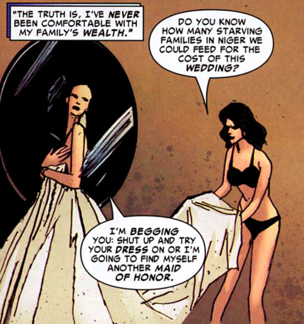 — despite her use of her family's wealth, kate has never been comfortable with how rich her family is.