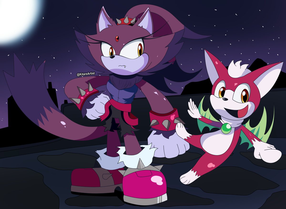 Sonic Swaps AU: Blaze the Werecat!! ?✨"Kitare - COMMS OPEN!の イ ラ ス ト.