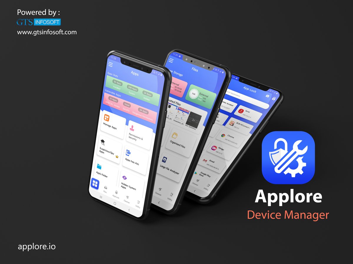 ApploreD's tweet photo. Applore Device Manager Best android assistant app on google play that lets you manage Apps, Files, Contacts and day to day activities.
For more information visit: https://t.co/PyJPFB8uo3
call us at :- +91-9414610180 +91-8440070180 https://t.co/ZFKn8OFa5Y