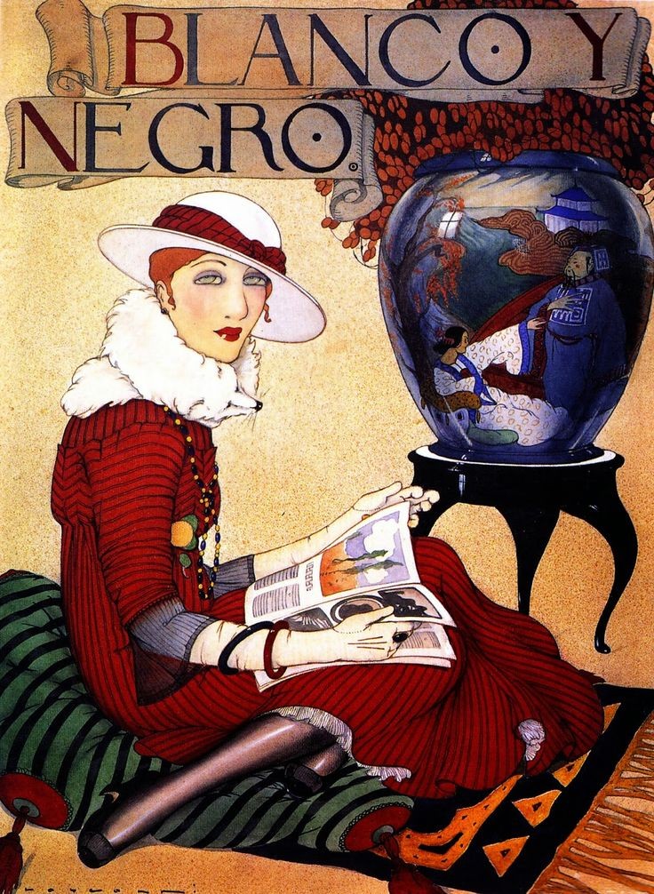 Blanco y Negro ブランコ・イ・ネグロ  1891年にスペイン マドリードで発行されたアート、文学雑誌。
雑誌のタイトルは白と黒の意味で笑いと涙、悲しみと幸せなどの人生のコントラストを表しています。 