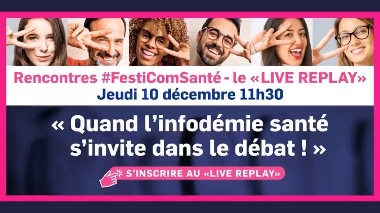 10/12 RDV #Replay #FestiComSante #ISCOMGFC ⏮#DanielRodriguez <a href="/elseviermasson/">Elsevier Masson</a> «Notre priorité pour les prochaines années est de toujours davantage communiquer sur la qualité et la nécessité de la #presse #médicale» par <a href="/vaumas/">Gaël de Vaumas #Tvsanté</a> <a href="/acteursdesante/">Acteurs de santé TV #Tvsanté</a> #TVsanté

🗞 acteursdesante.fr/information-me…