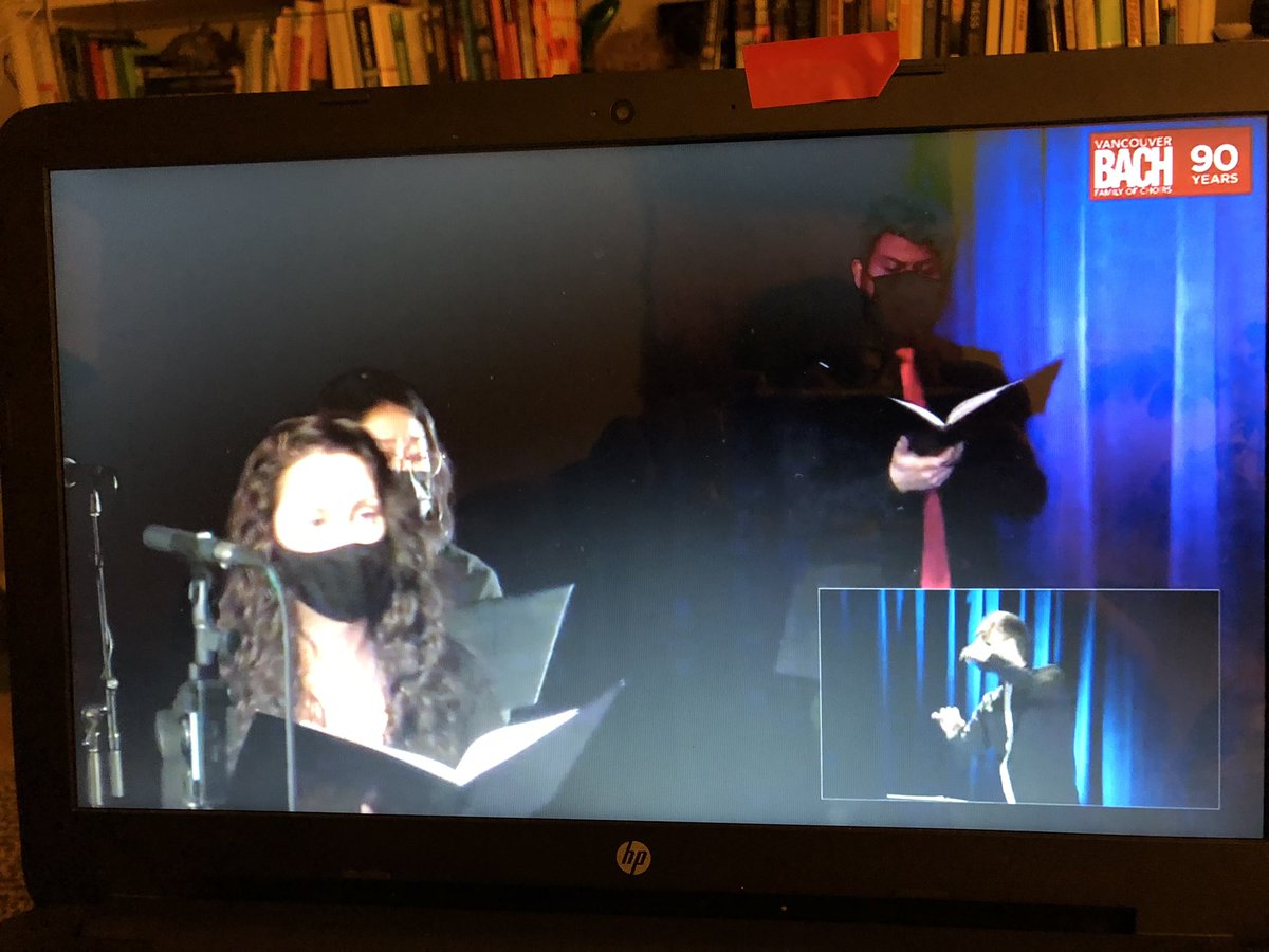 VanRealDeal's tweet photo. If you are hearing your neighbor singing the dulcet tones of Handel’s Messiah full voice alone at home, this is why. @VanBachChoirs #SingAlongMessiah https://t.co/4YEpSXs7Lz