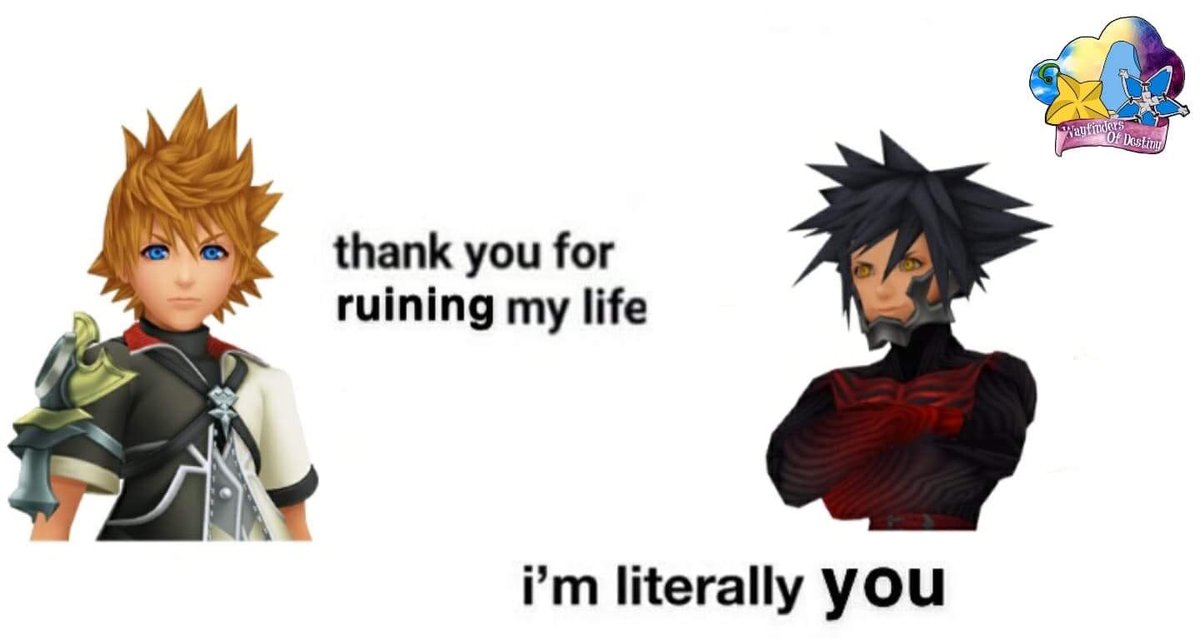 KHWayfinders's tweet photo. When you find the person ruining your life.
~ Vanitas🕷
(Credit to Demyx)
#KingdomHearts #KH #Ventus #Vanitas #VenVan https://t.co/qbZVePs3WM