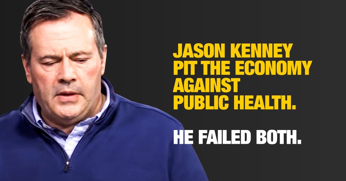 Not only that, but businesses are still being impacted. They'll likely be hit harder than if the Premier had taken stronger action sooner. In pitting the economy against public health, he failed both.  #ableg