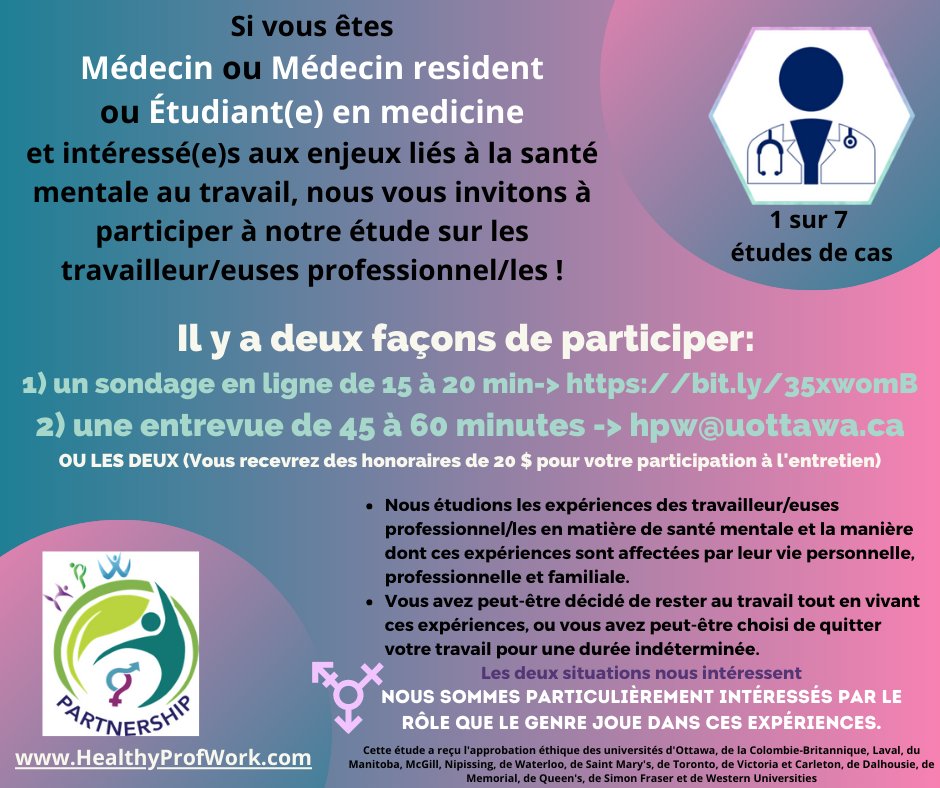 Our Healthyprofwork Survey Bit Ly 3nk2gbf We Re Partnering With Cma Docs Residentdoctors Cfmsfemc For Our Study Of Mental Health At Work For Medical Students Residents Doctors Participate In Our Survey T Co 2ou7xdhbax
