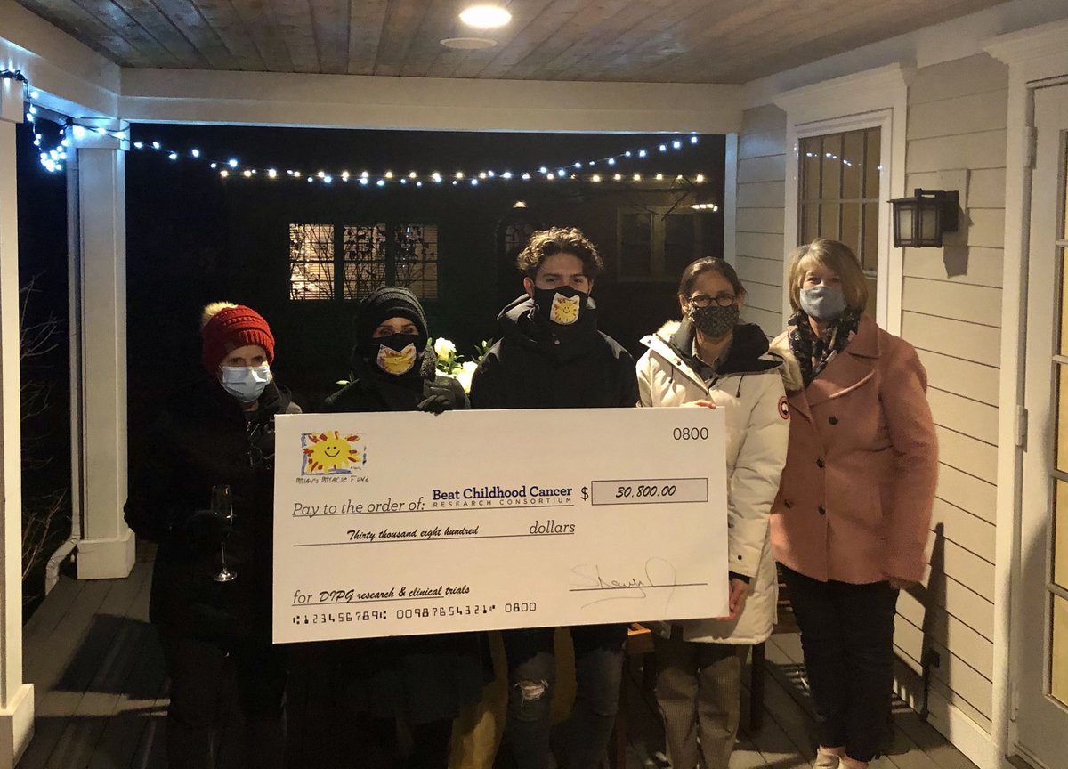 Celebrating Milan’s Birthday with a generous donation from Milan’s Miracle Fund for our new DIPG trial!! Thankful for this gift of hope 💜 ⁦<a href="/milansmiracle/">Milan's Miracle Fund</a>⁩