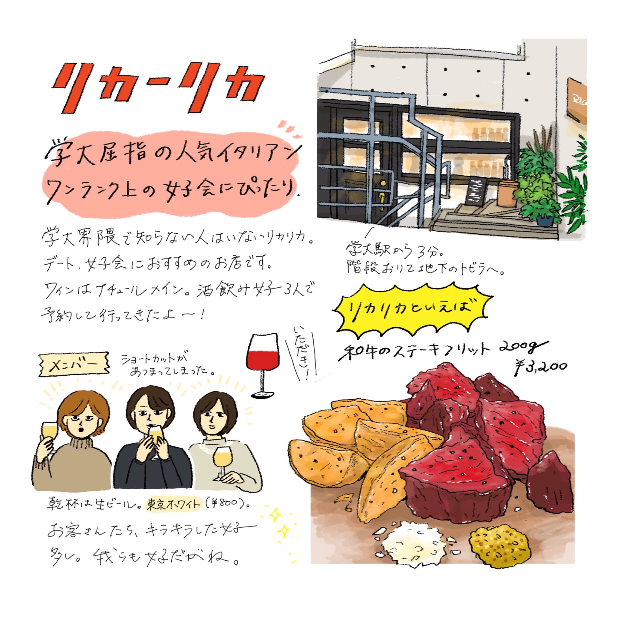 Keikonbu 晩酌イラスト屋 学芸大学 リカーリカ ワンランク上の女子会をするならば 美味しいワインとお肉で優雅な時間をするならば 学大の人気店 ブログまとめました 学芸大学 東京グルメ 東京ディナー イタリアン T Co P5zheflepr Keikonbu 晩酌イラスト屋 学芸大学 リカーリカ ワンランク上の女子会をするならば 美味しいワインとお肉で優雅な時間をするならば 学大の人気店 ブログまとめました 学芸大学 東京グルメ 東京ディナー イタリアン T Co P5zheflepr