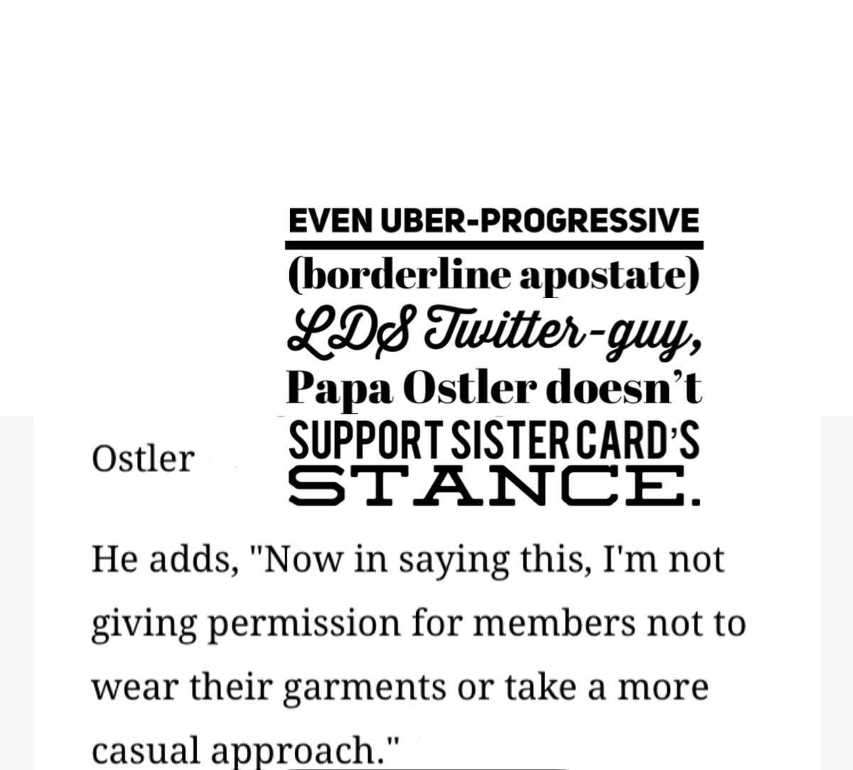 People responding to this may say  #DezNat is too strict...might even say we are zealots for advocating “following the prophet.” But it’s not just  #DezNat.