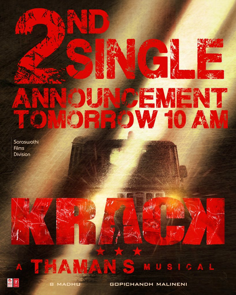 KritiSanonTFC's tweet photo. #krack2ndsingle β₯οΈπ
ANNOUNCEMENT π’
TOM AT #10AM
After the #krackfirstsingle
#chartbuster #boombadhal π§¨
Itβs time to get #krackified AGAIN πͺπΌβ₯οΈ
#krack https://t.co/rsNq5VycXs