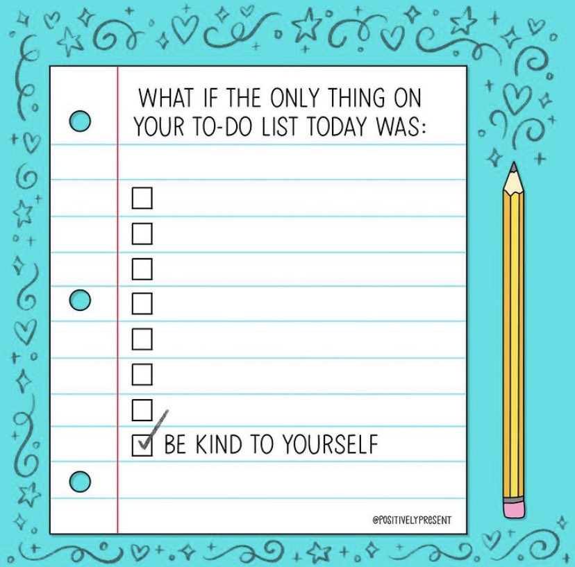 k_ps65's tweet photo. Stay positive and be kind to yourself! #selfcare #tistheseasontobekind @MrsPantaleon @PrincipalMota @MrSurj @MrGuidarelli @arn251 @MsGraceTeacher @ms_esopa https://t.co/yobAAPwAbQ