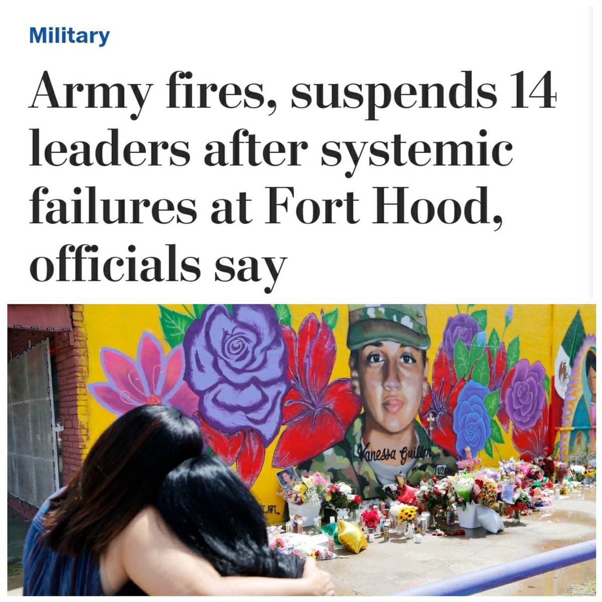UTMinorityAware's tweet photo. 📣Officials have announced 14 leaders suspended/fired from Fort Hood!! #knowledgeispower #GoViral #vanessaguillen #forthood #closeforthood #forthoodtexas #washingtonpost https://t.co/LwTegyX23p