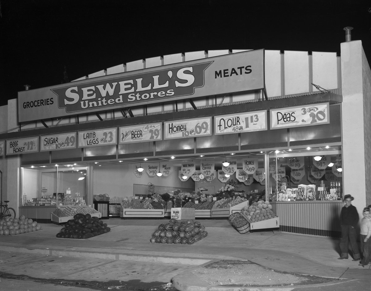 Small grocery stores, which all died when supermarkets became a thing after the 1950s. Most Salt Lakers had a grocery store so close they could walk to it. (Photos taken at 15th and 15th, 6th Avenue and E Street, 7th East and 7th South, and North Temple and Main Street.)