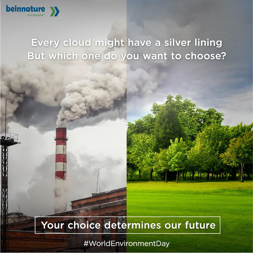 BeInNature1's tweet photo. While urbanization is vital for the progress of society, it must not infringe on the survival of the environment or choke our air. On World Environment day, let us learn to strike a balance between the two and co-exist, in tandem with the growth and nature. https://t.co/FeqU52FFEg