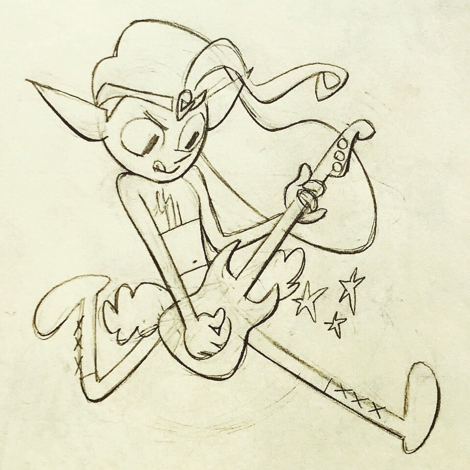 jonmcnallydraws's tweet image. Elf bard rocks the realm! #DnD #RPGNerd