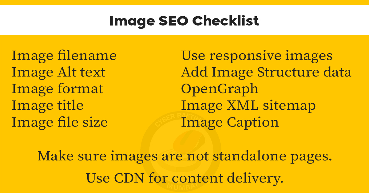 CyberRafting's tweet photo. A complete check list to optimize your images for better ranking . 
#SEO https://t.co/J4XZlaJseC