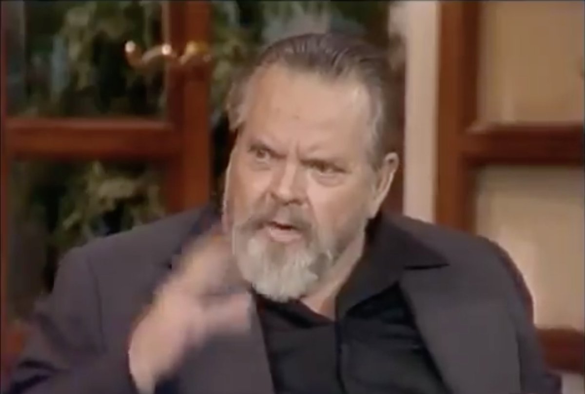 WELLES: I was once forced to share a cocktail table with Ayn Rand at a reception hosted by Hubert Humphrey. To think anyone would pay sixty dollars to endure such a privilege for tenfold the hours! I would sooner have been at the bottom of the ocean, I thought, and here we are.
