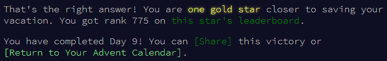 retrosnob's tweet photo. 775 on the leaderboard. Not too bad for an old man. #AdventOfCode https://t.co/6yqmdGP5uQ