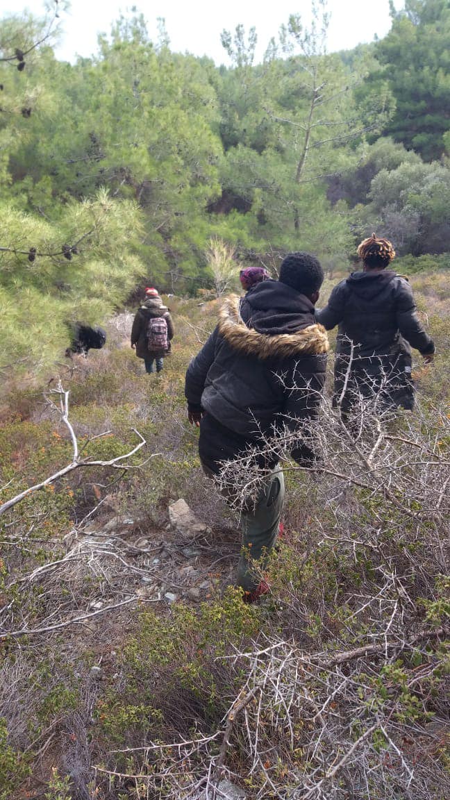 On 28 November, 10pm, a boat carrying 18 people landed in Ag. Kratigou,  #Lesvos. They fled to the woods, hiding from the police in fear of being deported in the cover of darkness. Pictures, video & geo location data was collected as documentation of their arrival on Lesvos.