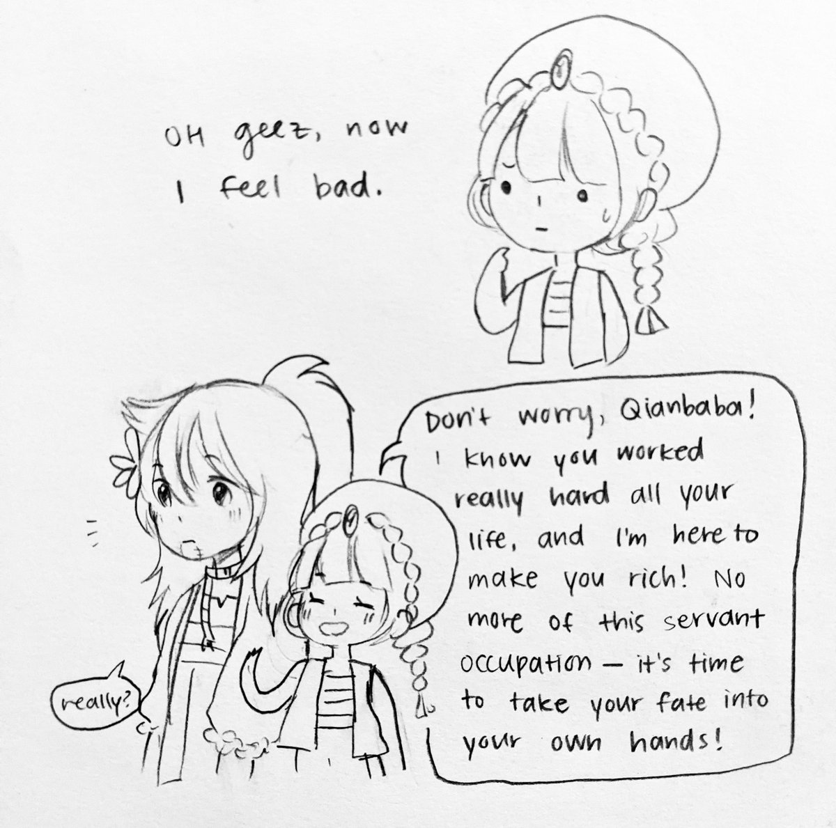 laughs at old art... friends and i used to self insert ocs into well known animes just for the fun of it ? 