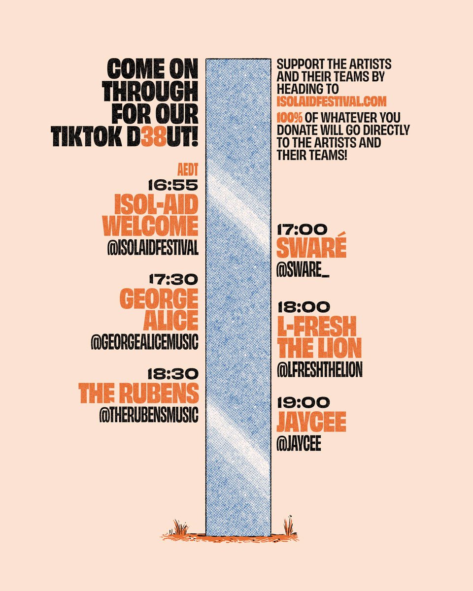 Mything live music?

Tune in to this Sunday's sensational songwriters live &amp; direct from the artists' TikTok handles or head to isolaidfestival.com for the official live stream 📹💕 

Download the TikTok App ahead of time to make sure you don't miss a beat on the day 😉