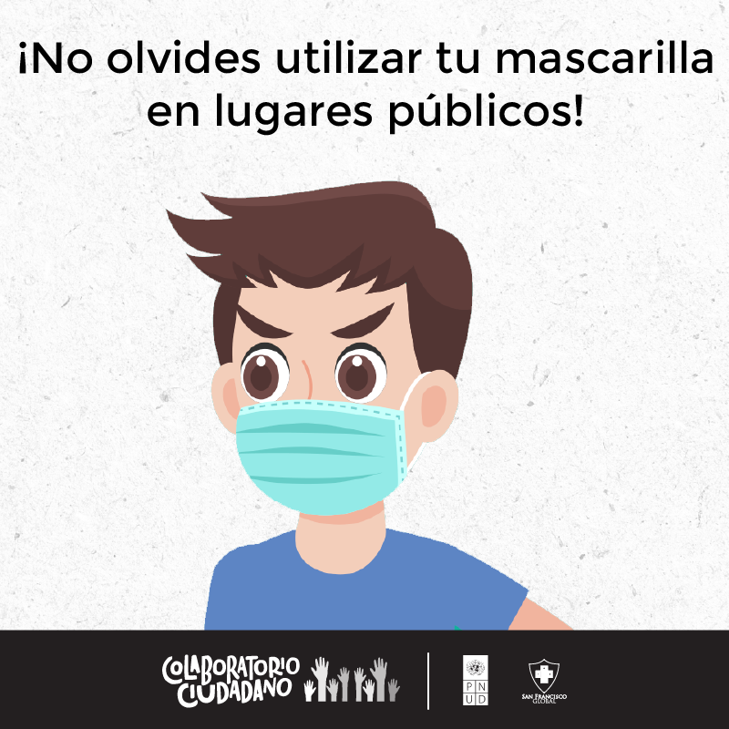 ColaboratorioC's tweet photo. No olvides utilizar tu mascarilla 😷 en lugares públicos, de esa manera evitas sanciones y el contagio 🦠 

Recuerda que puedes ayudar a quienes más lo necesitan en 👉🏼 https://t.co/UVAJjjCk6N ¡Tu aporte hace la diferencia! #ColaboratorioCiudadano #Ecuador #Quito #Guayaquil https://t.co/Af7A3EWluY