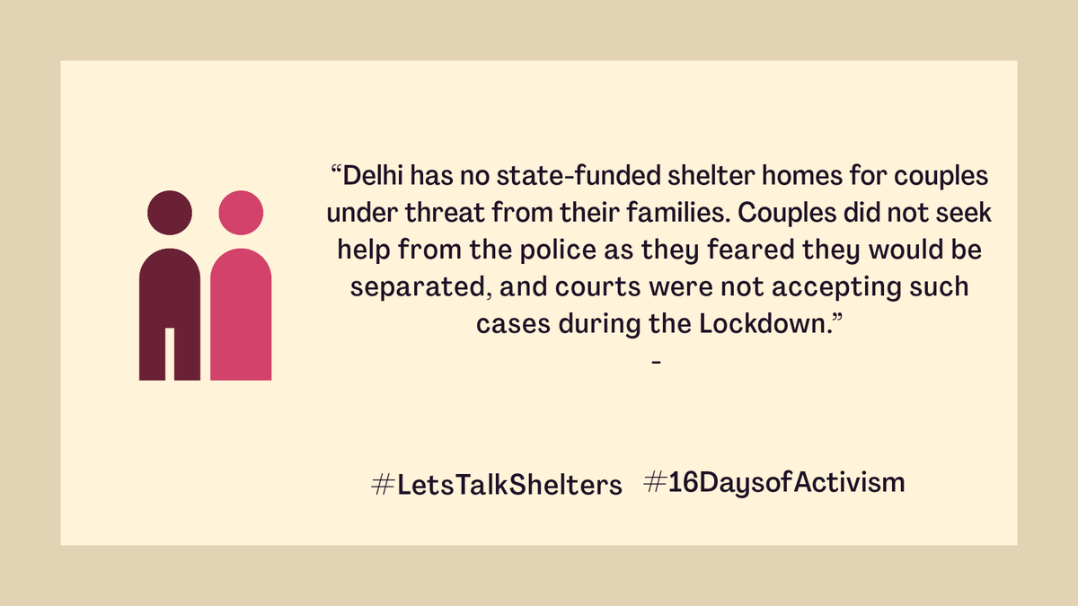 Ensure safe shelter for queer and trans* persons #LetsTalkShelters #16DaysofActivism 
#Dhanak4Humanity
#IndiaLoveProject