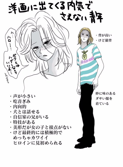洋画に出てくる美形なのに内気な青年が好き という絵 