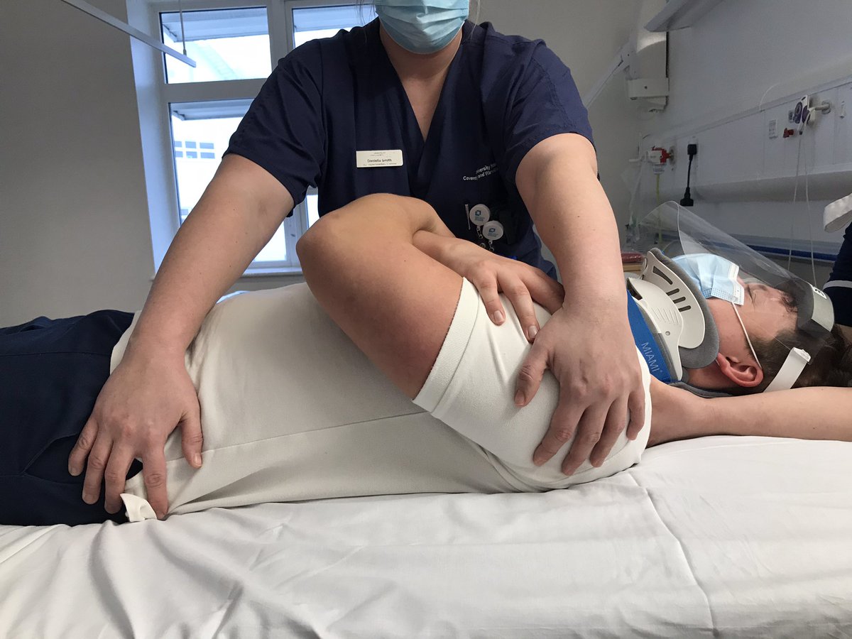 5. Person one (tallest) has two hands ‘over’ at shoulder and hip.