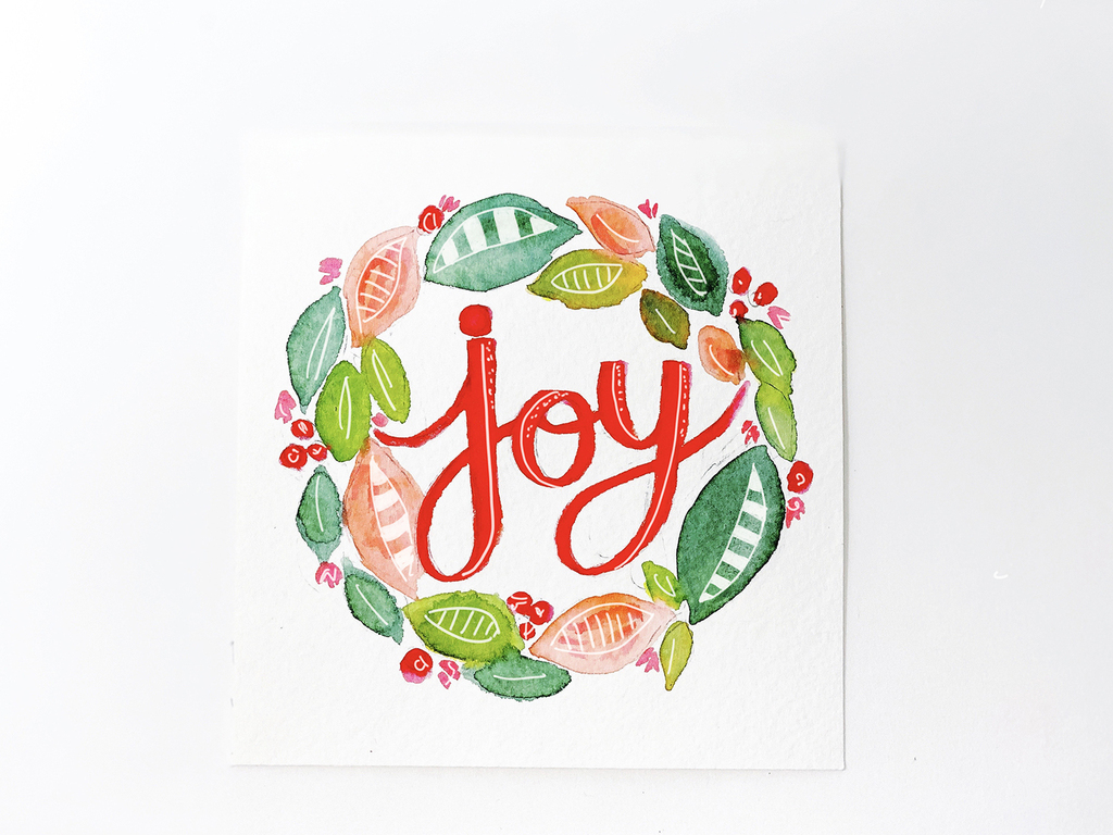 Watercolor Joy Wreath Tutorial ift.tt/39WzCmq