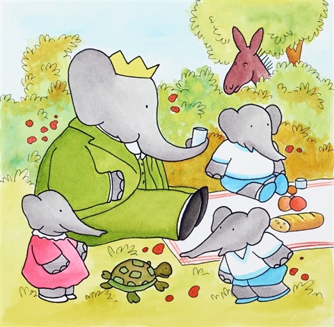 Jean de Brunhoff was the French author and illustrator best known for creating the Babar series. He was born #OTD in 1899. The books began as a bedtime story that Cécile de Brunhoff invented for their children.