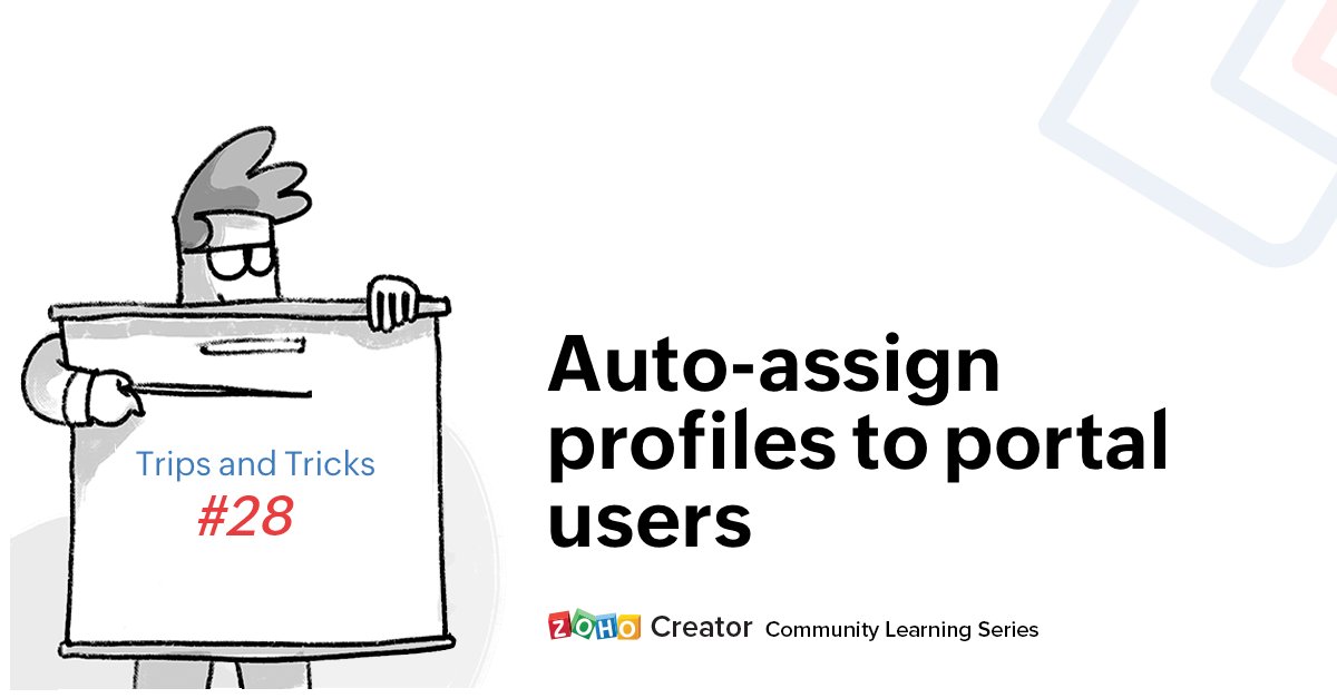 ZohoCreator's tweet image. #ZohoCreatorCommunity 💡 Check out tip#28 to learn how you can auto-assign profiles to portal users so that they can automatically view a specific set of data. 👉🏼  zoho.to/TipsandTricks28 

#TipsandTricks #communityforum #lowcode