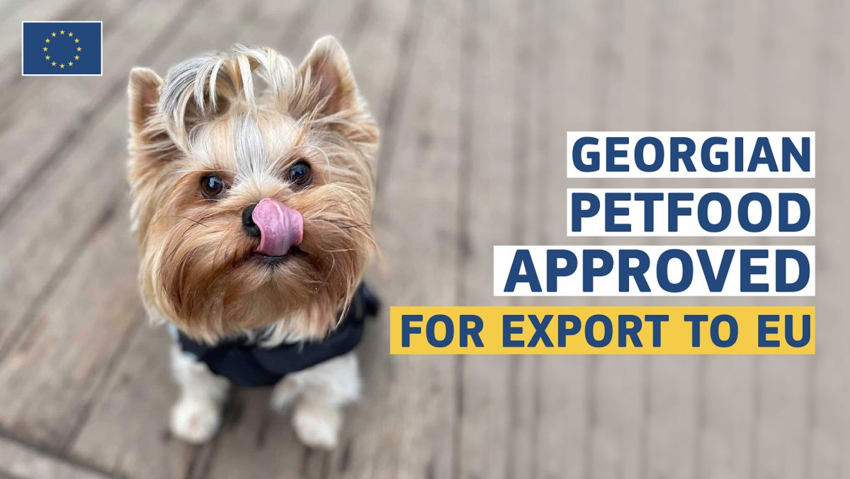📣New opportunities under the Deep Comprehensive Free Trade Agreement for the private sector: Export of pet food from Georgia to the EU possible starting 8 December 2020. 
🇪🇺🇬🇪Result of joint EU-Georgia efforts.  
➡️europa.eu/!NJ88DT
#ExportPotential #access2markets