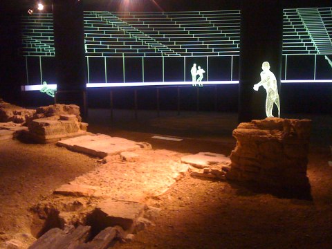 Today, The Lunden Amphitheatre is a Protected Landmark & you can visit it.In fact, if you're in Guildhall Yard & look down to the Black curved line, you're staring at the edge of the ARENA that was.Its remains are 8 meters below ground due to Weathering..5/8