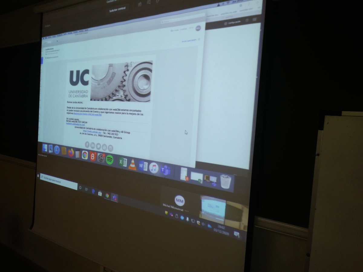 MasterMktUC's tweet photo. Hemos conocido el software @webCRM_es a través de una videoconferencia con Michel Monserrat, gerente de cuentas de la empresa en España.

Nuestros estudiantes podrán poner en práctica todo lo aprendido accediendo al software, de forma gratuita, en los próximos 2 meses. https://t.co/LzPwSH687h