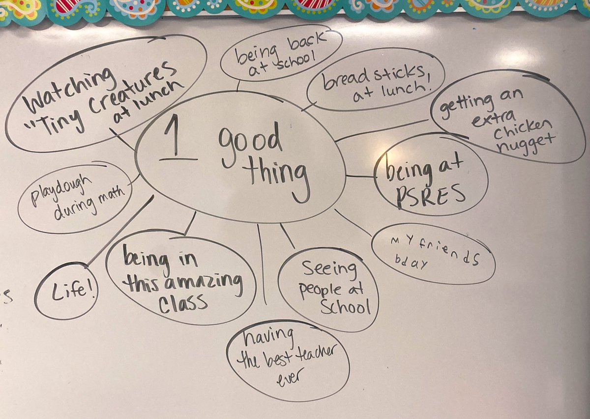 At the end of each day I ask my students to tell me one good thing that happened that day, no matter how small of a thing it might be. It’s amazing to see their kind, thankful hearts and helps me see the good during this year. <a href="/PSRES_panthers/">Pitts School Road Elementary</a> #thankful #findthegood
