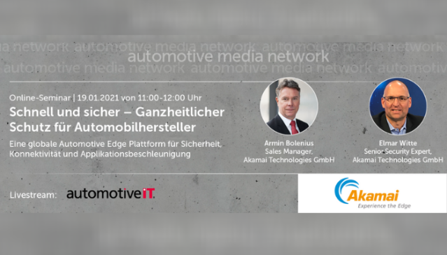 Vor über 20 Jahren hat <a href="/Akamai/">Akamai Technologies</a> begonnen eine globale Edge aufzubauen. Erfahren Sie, wie Sie diese Chance für Ihr Unternehmen, Ihre Kunden und vernetzten Fahrzeuge nutzen können. @automotive_IT <a href="/elmarw/">Elmar</a> <a href="/ArminBolenius/">Armin Bolenius</a> #cybersecurity bit.ly/2LbSlzQ
