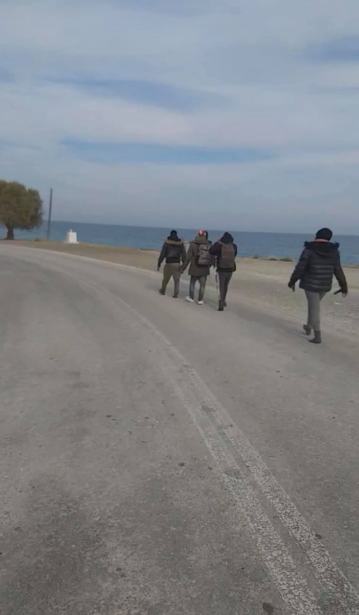 He also called the police so that someone could come to their aid, as it seemed that they needed medical attention. The second group arrived in Katia, and was observed by many people in the area, walking on the road towards  #Mytilini.
