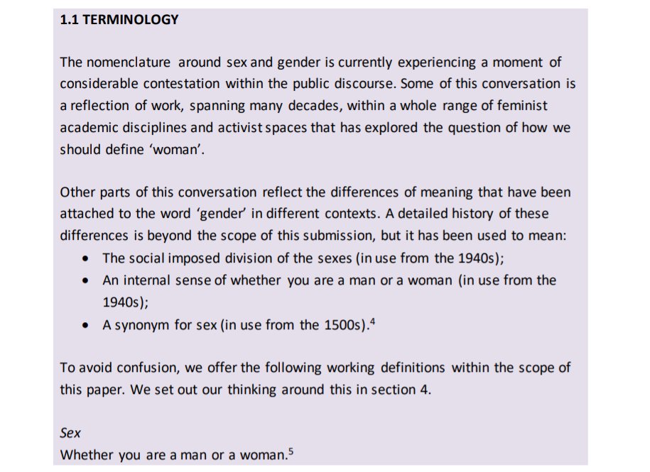 Here, BTW, is Engender's submission to the data group with their definitions of sex & gender. Again, it is very clear they think they should be defined differently. What happens to legislation if gov accepts these? Would they apply to any that uses gender? https://www.engender.org.uk/content/publications/EgenderSubmission-GatheringandusingdatatoadvancewomensequalityandrightsinScotland-Feb2020-1.pdf