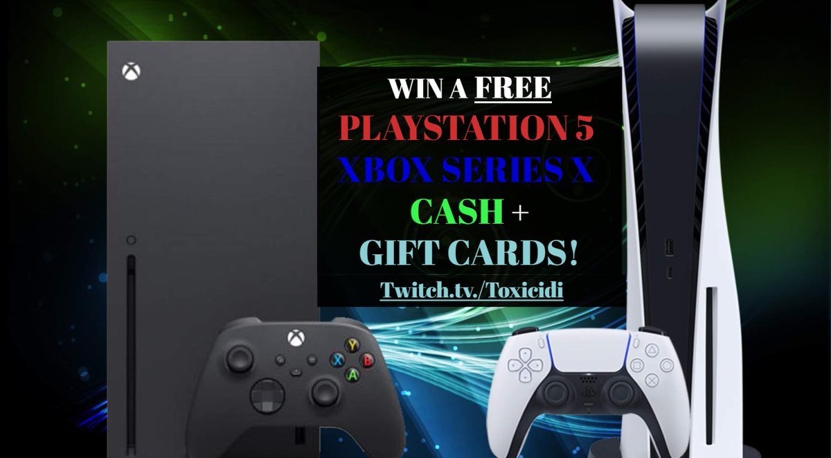 Win a #FREE #PlayStation5 (I have 3!) &amp; #XboxSeriesX !!! 

I will be giving away PS5's and an XBSX LIVE in stream between 12/18-12/27!! I will also be giving away gift cards and $$$ through CashApp!

Click the link to enter!!! There are multiple ways!
bit.ly/3a0v9iF