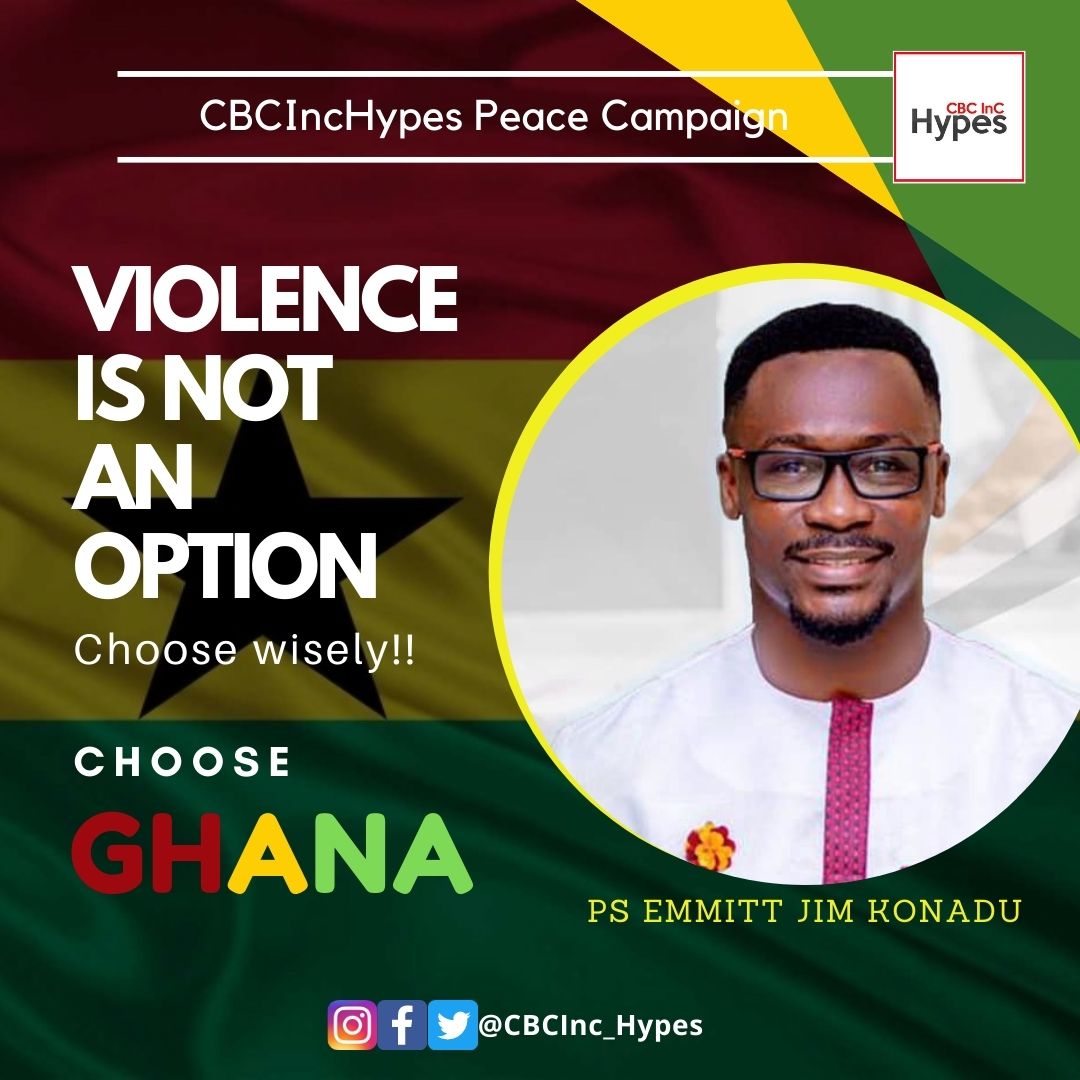 CBCInc_hypes's tweet image. Ps @JimEmmitt preaches peace 

#CBCIncHypesPeaceCampaign

#CBCIncHypes
#election2020 
#Peace 
#CBAG
.
.
.
.
#ElectionHub #Decision2020 #NanaAddo #Mahama