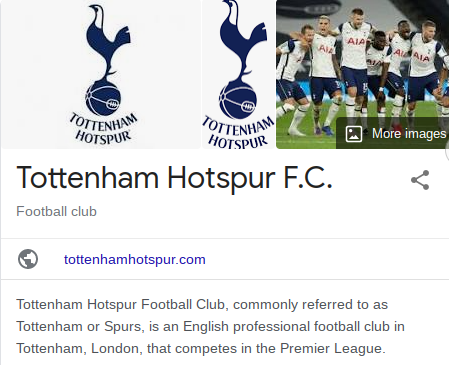 AS7_Thfc's tweet photo. On google for us it says we compete in the premier league but for assnal it says they play in premier league even google knows were clear of them https://t.co/W5BeMp4H26