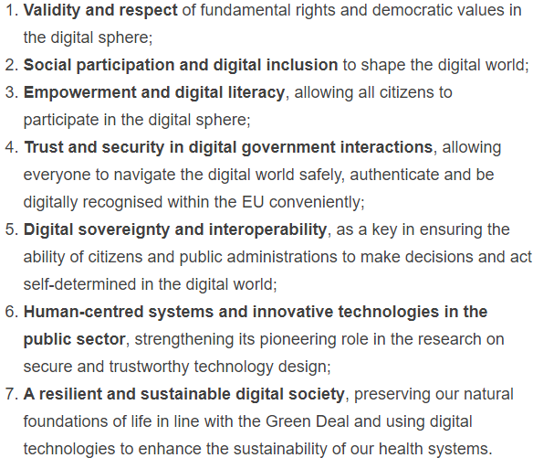 joselucea's tweet photo. ✒️📄 Los Estados miembro de la 🇪🇺 suscriben la 'Declaración de Berlín sobre sociedad digital y gobierno digital basado en valores', que sucede a la Declaración de Tallín sobre admin-e.
La Declaración establece 7 principios fundamentales 👇
https://t.co/adiTDc5bkX https://t.co/miWBEIzc0g