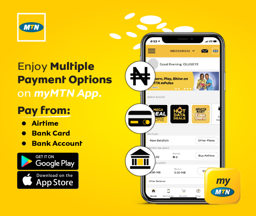 MTN180's tweet photo. Get 10% Airtime bonus instantly when you recharge via Bank Account, Debit Card or TopUp Card.
#myMTNApp4U
#MTN180Tips https://t.co/pqjRYi5w1g
