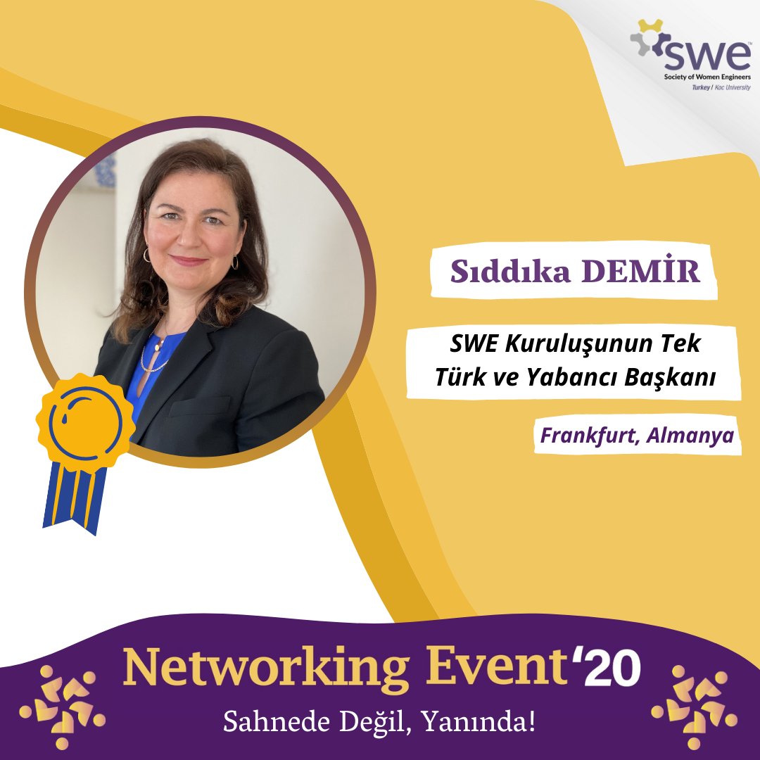 ku_swe's tweet photo. Kulübümüzün 10. yılında uluslararası SWE kuruluşunun ilk ve tek Türk ve yabancı başkanı olan Sıddıka Demir Networking Event’e Almanya’dan bağlanarak açılış konuşması yapacak. Sayın Demir’i ağırlamak bizim için büyük bir onur ve gurur.

#NetworkingEvent2020

#SahnedeDegilYaninda https://t.co/L53pu56eKI