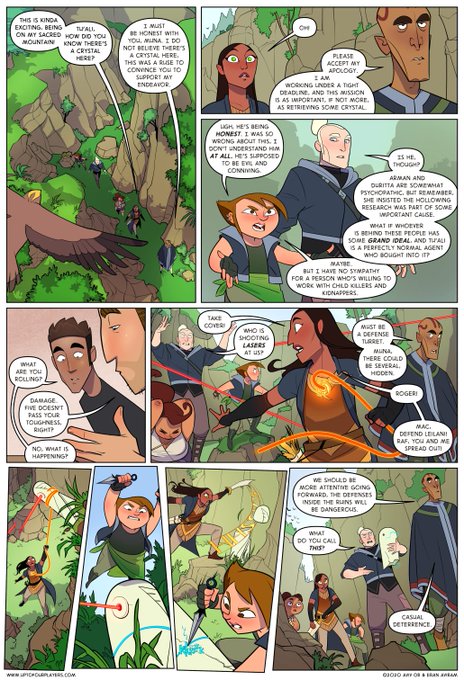 @saladinahmed My pro credits are in illustration rather than comics, but I have been doing sequential art for most of my adult life, and I love me some swashbuckling, so I thought I'd give it a go. Here are two pages from my current weekly webcomic and from an older project.
avivor@gmail.com 