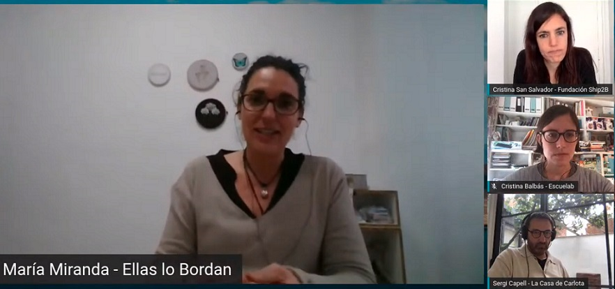 El 1 de diciembre, Ellas lo Bordan formo parte de la Jornada de Entidades Sociales de Ship2b. Maria Miranda, conversó con Sergi Capell de La Casa de Carlot, Cristina Balbás de Escuelab y Cristina San Salvador sobre cómo trabajar la sostenibilidad para maximizar el impacto.