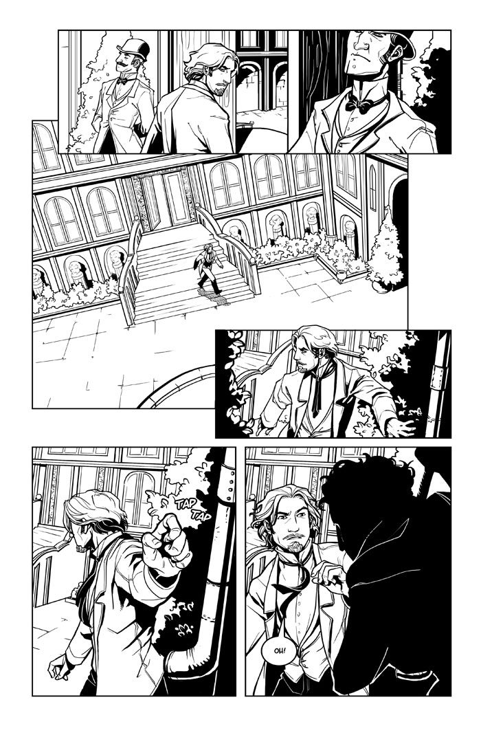 @saladinahmed My pro credits are in illustration rather than comics, but I have been doing sequential art for most of my adult life, and I love me some swashbuckling, so I thought I'd give it a go. Here are two pages from my current weekly webcomic and from an older project.
avivor@gmail.com 
