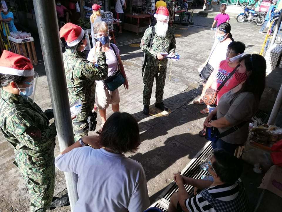 secondlpmfc's tweet photo. At about 8:00 AM  of December 9, 2020, personnel of 2nd LPMFC led by  PCPT DAVY HEBRON conducted Simultaneous  Launching of SANTA COPS held at Siniloan Public Market. Personnel  distributed anti-criminality campaign flyers, Pito ni Petalio bookmarks, IEC &amp; whistles https://t.co/T0xhY0dbuO