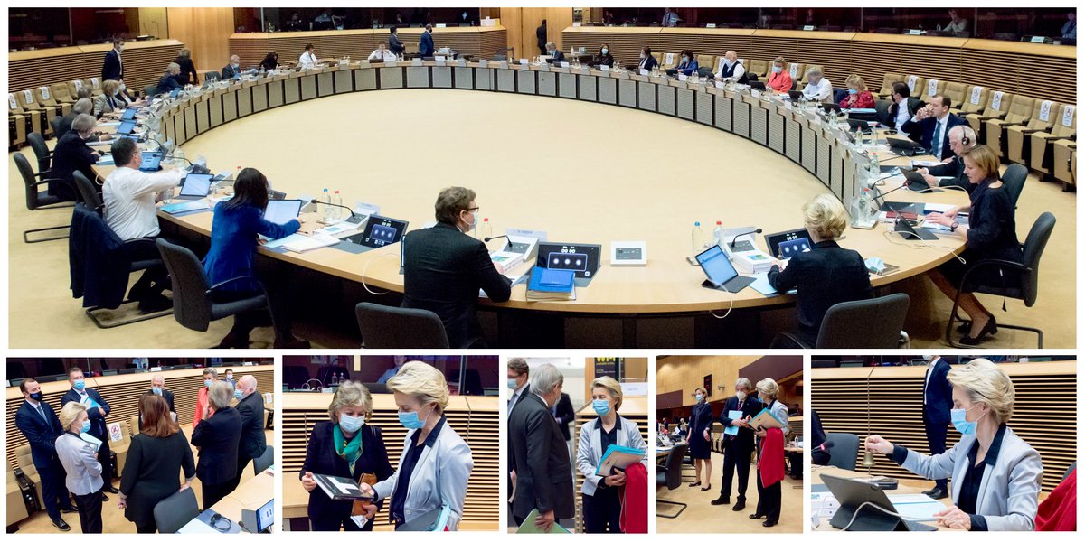 vonderleyen's tweet photo. Today’s College meeting:
🔹#EUGreenDeal: plan for smarter, cleaner mobility, new rules for sustainable batteries, building a green Europe with citizens through the #EUClimatePact
🔹Countering terrorism: a new agenda to make Europe safer, report on progress on a Security Union https://t.co/RKygWD27NT