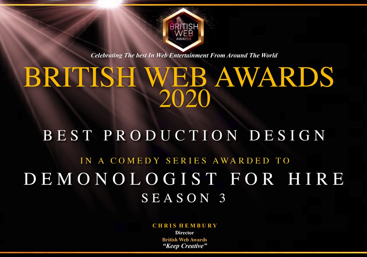MrDemonologist's tweet image. Thank you @britishwebaward for our award certificates, they look fantastic!

Watch our award winning series here:
youtube.com/demonologistfo…

#Scottish #Webseries #supernatural #comedy